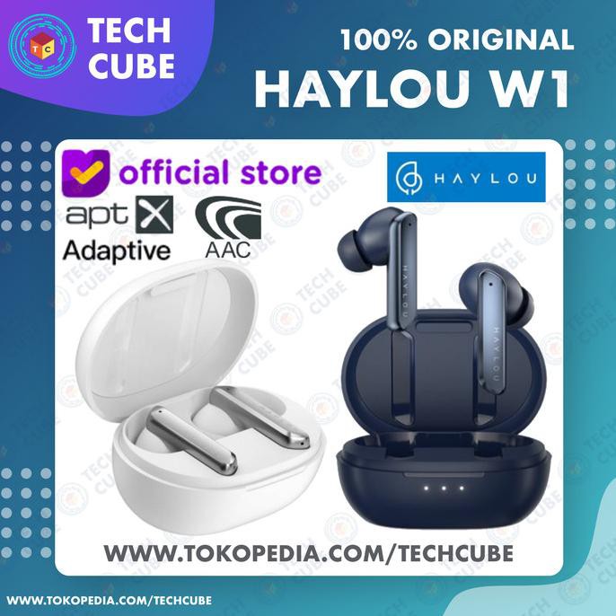 Termurah  Haylou W1 Tws Aptx Wireless Earphone Headset Bluetooth Alt Gt1 Gt5 Pro