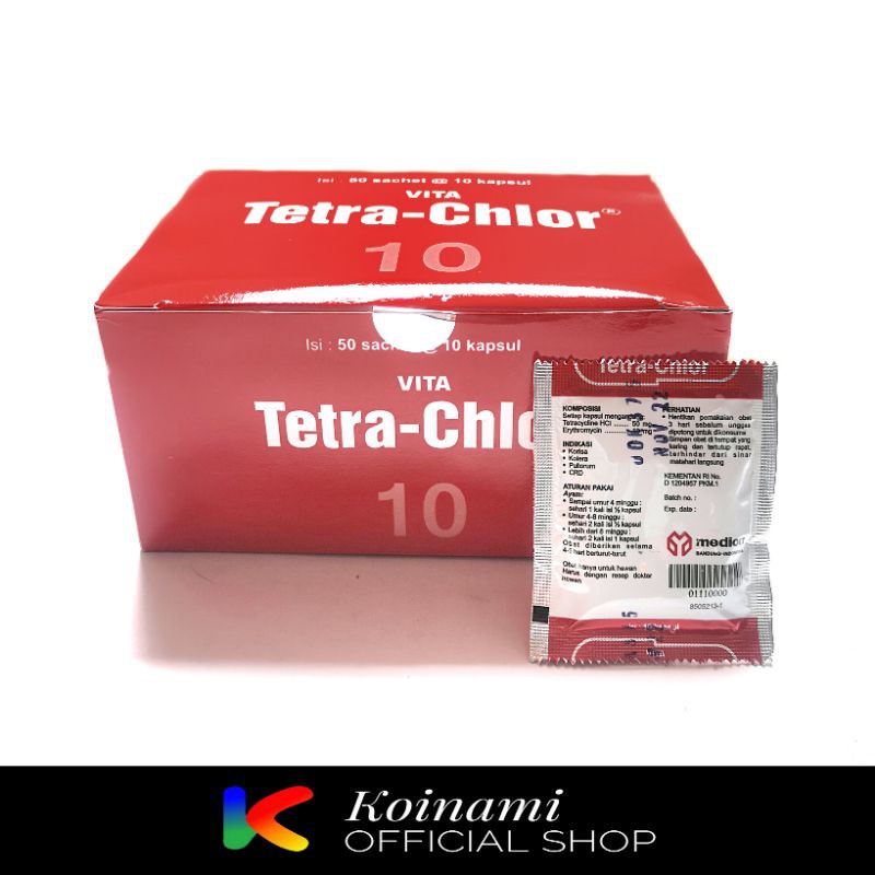 VITA TETRA CHLOR 10 KAPSUL / antibiotik Multivitamin Mineral / obat Ayam / MEDION