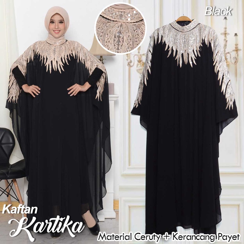 Arnis Kartika Kaftan Kerancang Full Payet / Ceruty Babydoll / Jumbo / COD