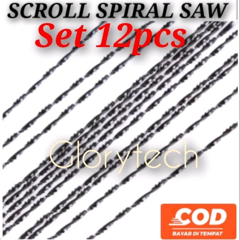 Mata Scroll Saw Spiral Gergaji ukir Kayu / Scroll Saw blade