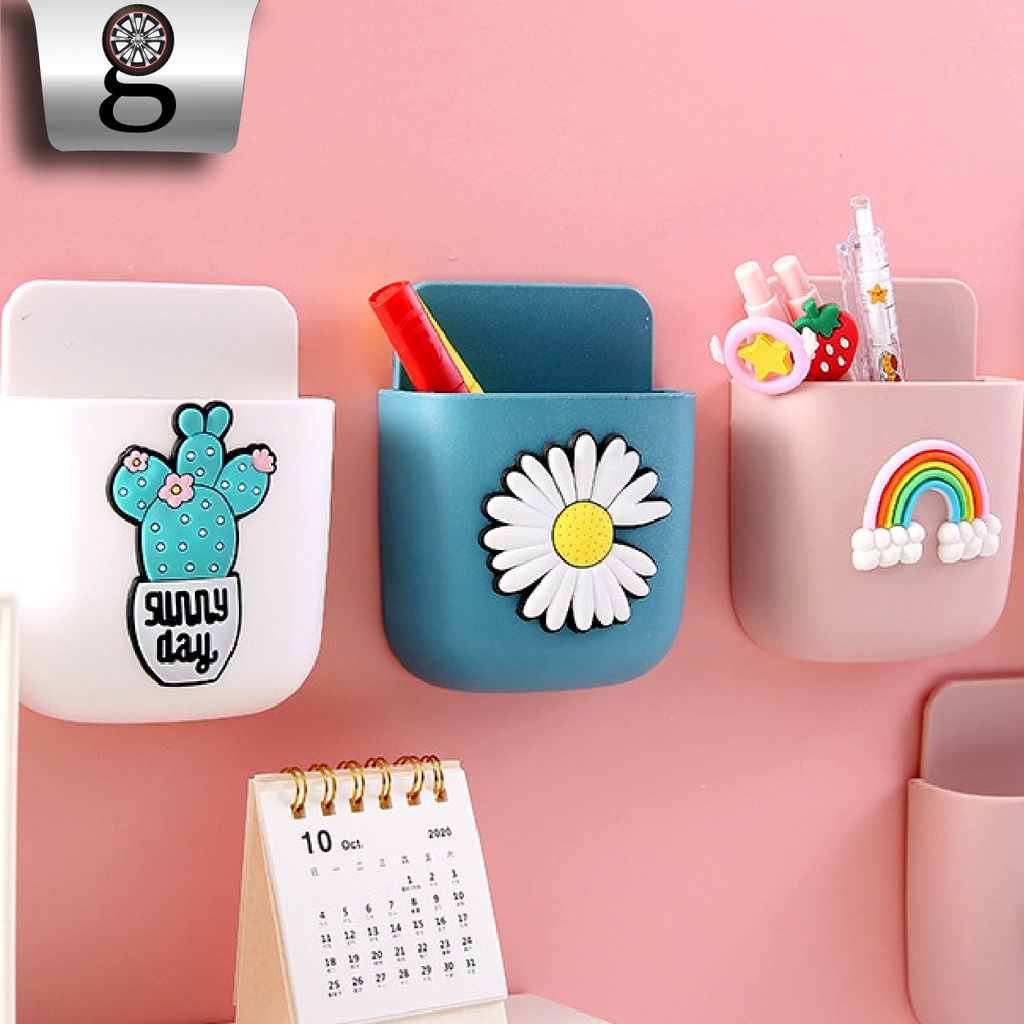 Rak HP Dinding Tempel Gantungan Hook Serbaguna Kotak Tempat