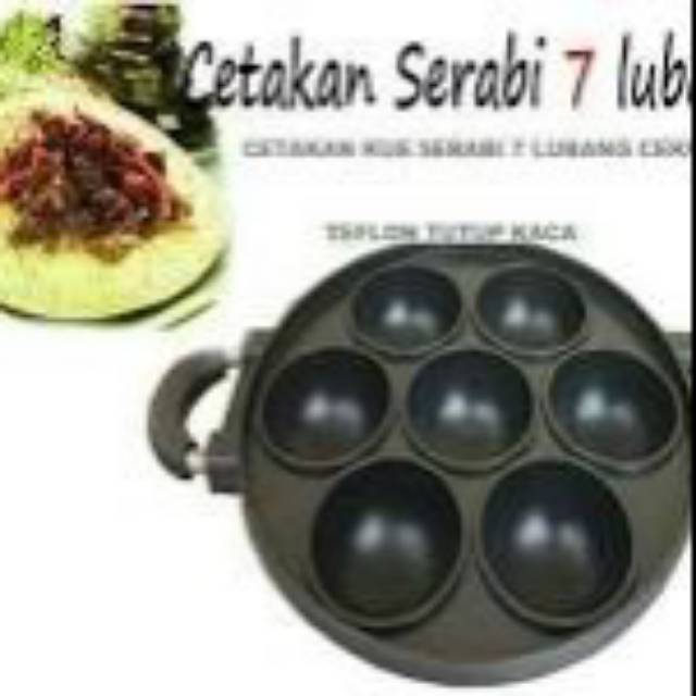 Cetakan Kue 7 Lubang Cekung Kue Bika Ambon kue Apem pancake multiguna berguna