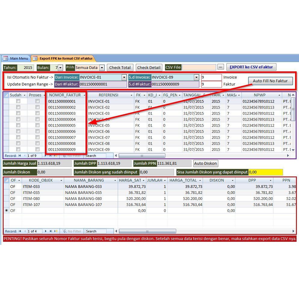 Software EFaktur Pajak Converter E-Faktur E Faktur Tools CSV Creator Program Aplikasi Tax