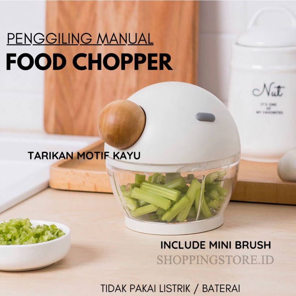 Manual Chopper / Alat Penggiling Manual untuk Daging / Bawang / Sayuran
