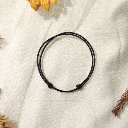 Gelang Tali Satin 1mm Polos