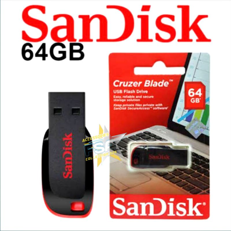 ORIGINAL FLASHDISK SANDISK 64GB/ 32GB/ 16GB GARANSI RESMI