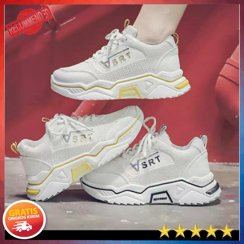 Sepatu Sneakers Wanita Sport Shoes Sepatu Kets Sepatu Sneakers SRT - Hitam 37