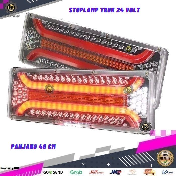 Lampu Stop Lamp Stoplamp Rem Led Belakang Running Mobil Truk Truck Canter 24 Volt