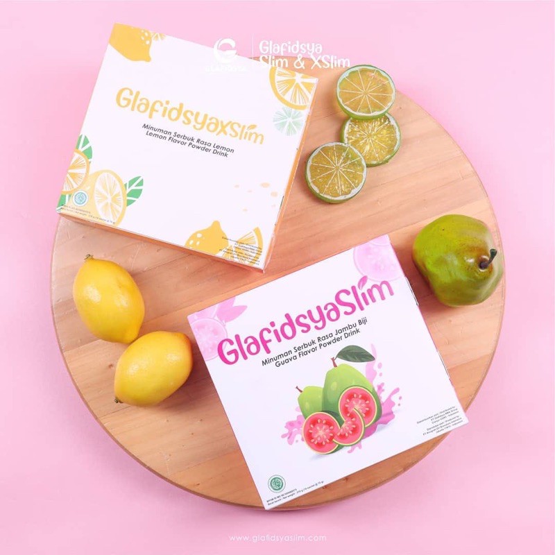 paket Glafidsya Slim (Guava) &amp; Glafidsya XSlim (Lemon) Minuman pelangsing penurunkan berat badan