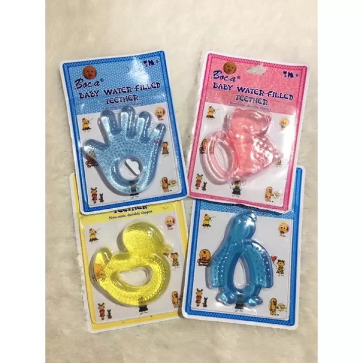 3 PCS Mainan Gigitan Bayi Boca - Gigitan Air Bayi Lembut dan Nyaman - Water Teether - Mainan Bayi