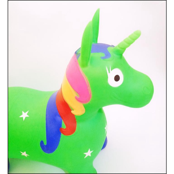 ANIMAL JUMPING MUSIK UNICORN/ MAINAN UNICORN KARET ANAK - PINK