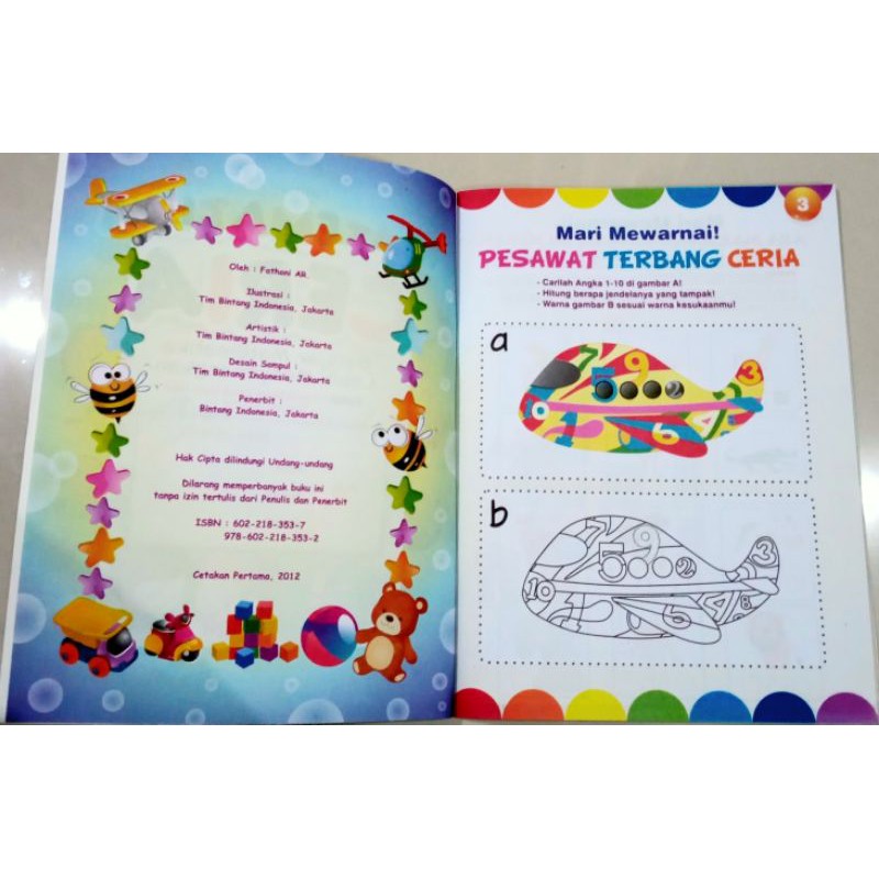 BUKU ANAK, BUKU MATEMATIKA CERIA UNTUK ANAK TK/PAUD(21×28cm)