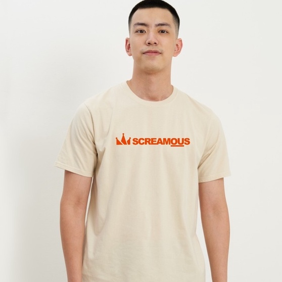 Kaos Cowok Oblong Kasual Screamous  Cotton Combed 30s Lengan Pendek | Kaos Ditro Bandung | Kaos Murah | kKaos Pria | Baju Kaos Putih | Baju Kaos Distro Cowok | Kaos Pria Hitam | Kaos Pria Keren