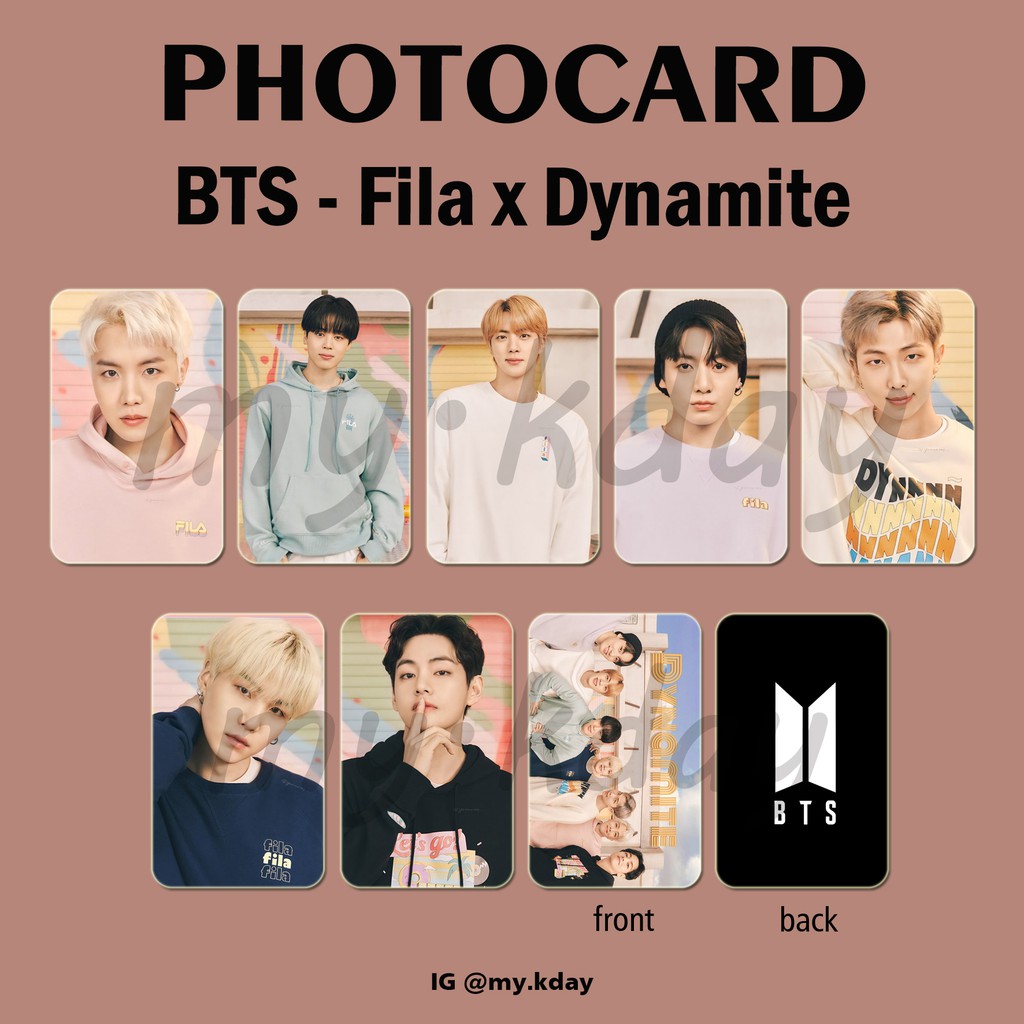 PC-0637, Unofficial Photocard BTS Fila x Dynamite 2 sisi