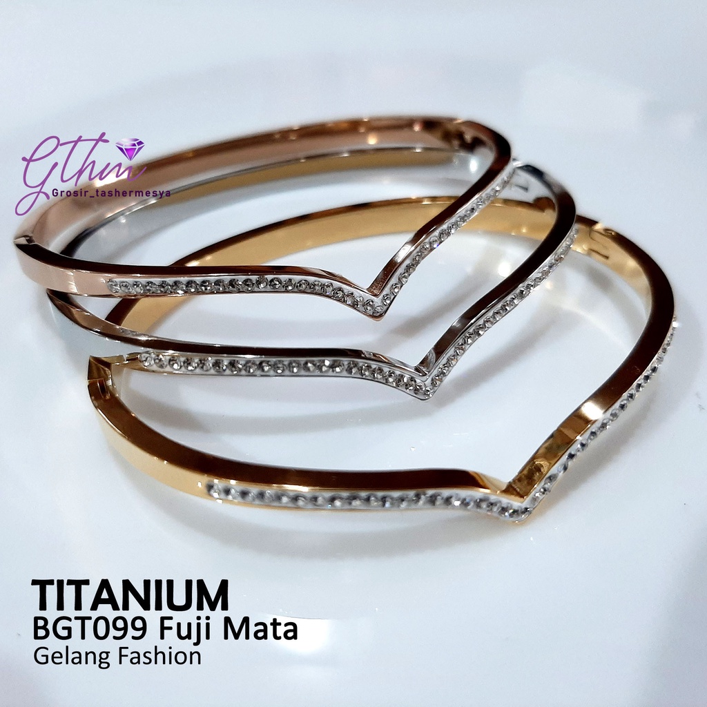 Gelang tangan titanium FUJI bgt099 gthm