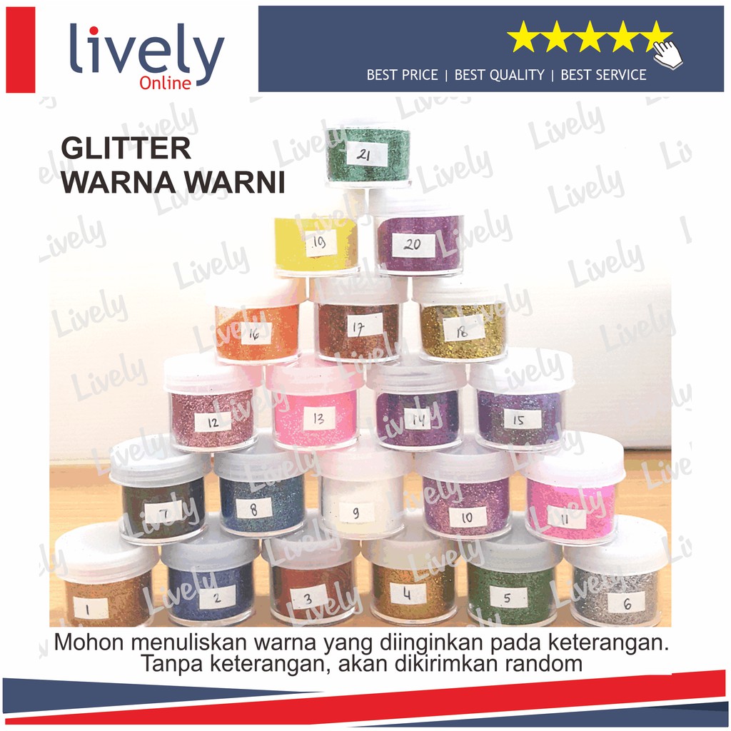 Serbuk Glitter bubuk glitter gliter 10 gr prakarya craft