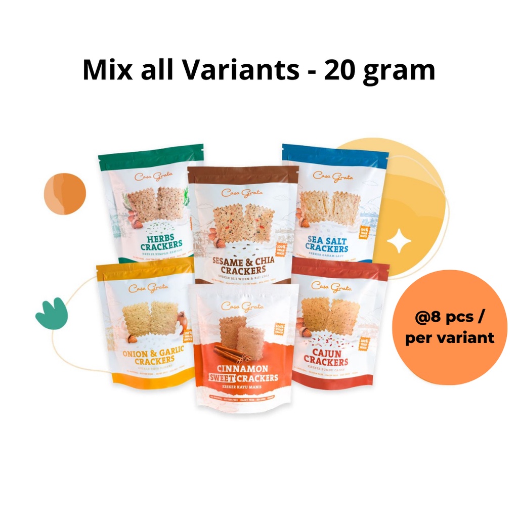 

Casa Grata Crackers 20 g (48pcs) - Reseller Package
