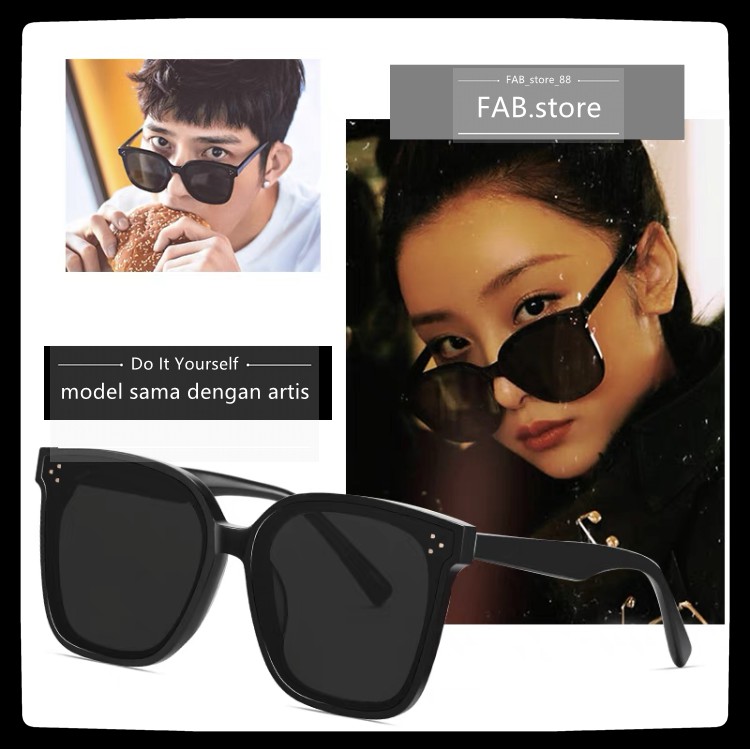 FAB Kacamata  Hitam Korean Fashion kacamata Wanita Pria unisex Sunglassess