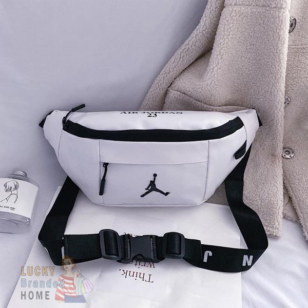 nike air jordan white waist bag