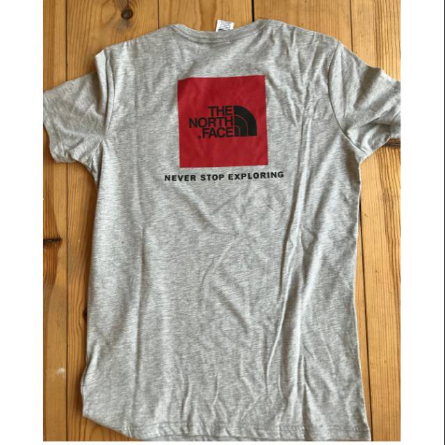 Tshirt baju kaos the north face grey abu abu adventure style hiking mountan