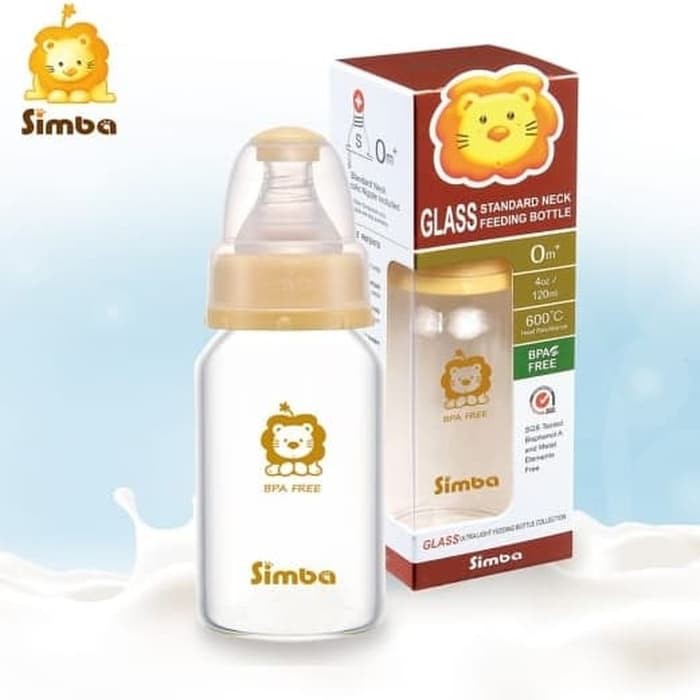 Simba Glass Standard Neck Feeding Bottle 120ml