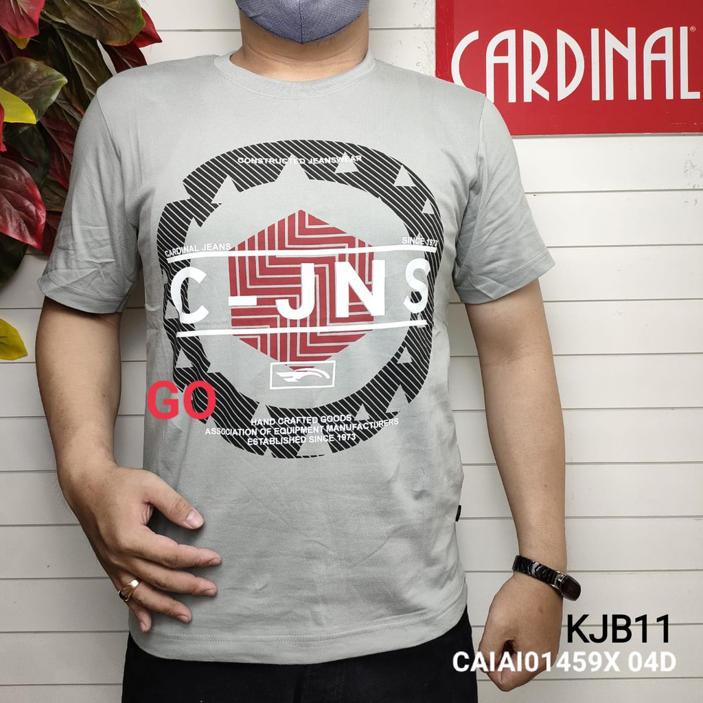 gos gof KJB CARDINAL JEANS KAOS T-Shirt Pakaian Pria Atasan Kaos Oblong Casual Santai Original