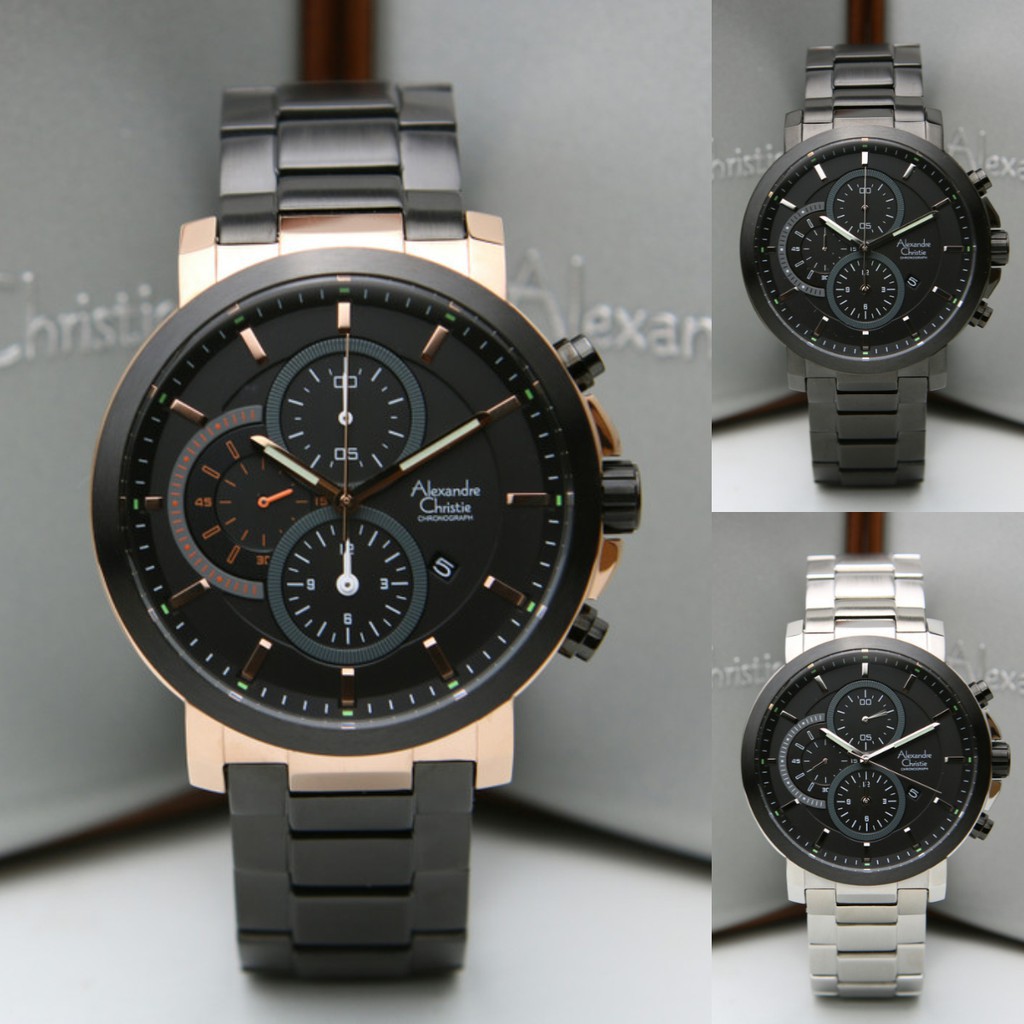 JAM TANGAN PRIA ALEXANDRE CHRISTIE AC 6563 / AC6563 CHRONOGRAPH ORIGINAL
