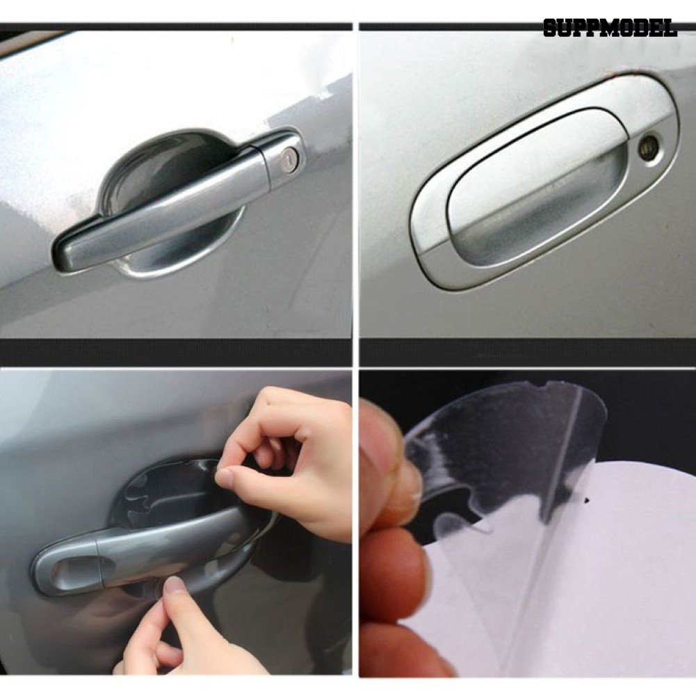 Supmodel 4pcs Film Pelindung Gagang Pintu Mobil Universal Anti Gores