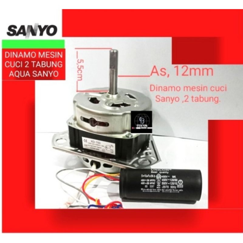 Dinamo mesin cuci Aqua Sanyo 2 tabung