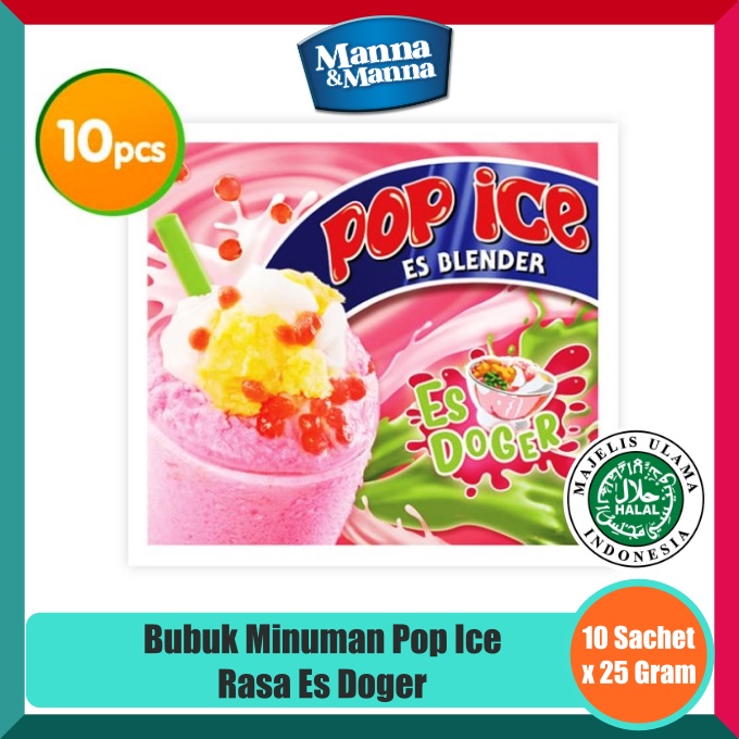 

Bubuk Minuman Pop Ice - Rasa Es Doger - 10 Sachet x 25 Gram