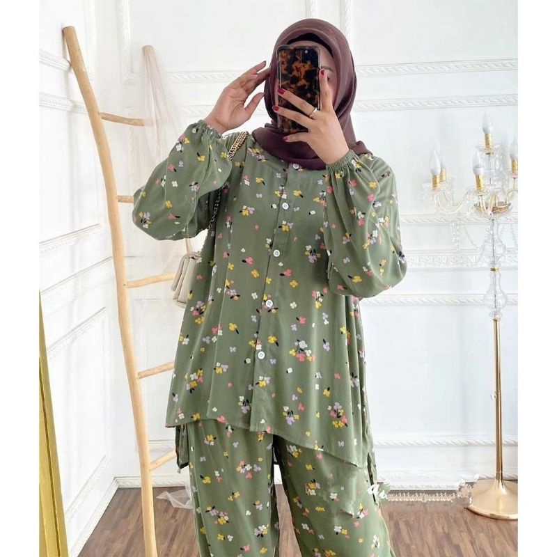 ERDE SET / ONE SET JUMBO XXL - STANDART XL  / YOSIE SET ONESET MOTIF ABSTRAK DAILY SET HOMEWEAR HOMEY SETELAN WANITA MOTIF TIE DYE   ONE SET RAYON-MELA SET