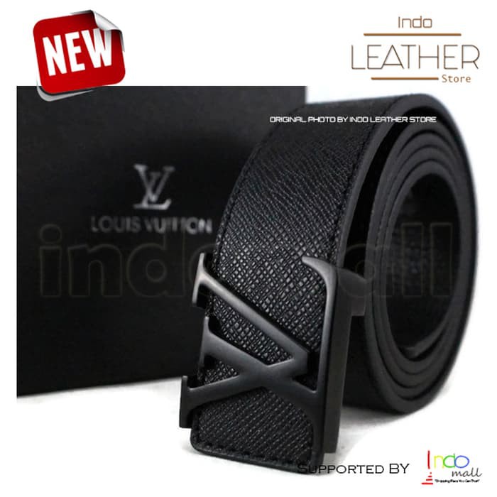 Ikat Pinggang Gesper Sabuk Kulit Exclusive Pria Import LV  terbatas