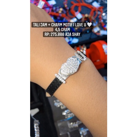 Gelang Tali Jam/Charm Motif i lv u
