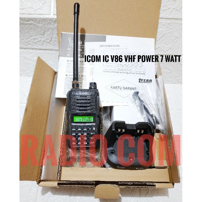 HT ICOM IC V86 VHF POWER 7WATT - HT POWER 7 WATT ICOM IC V86 ORI RESMI ICOM IC-V86 VHF