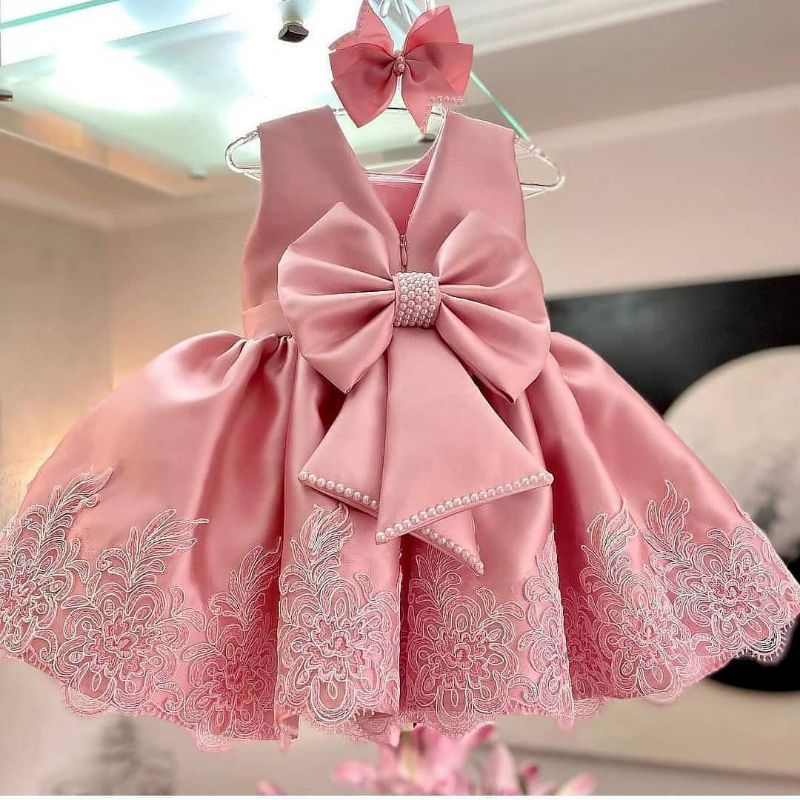 gaun dista dress bayi neychan baptis pesta ulangtahun