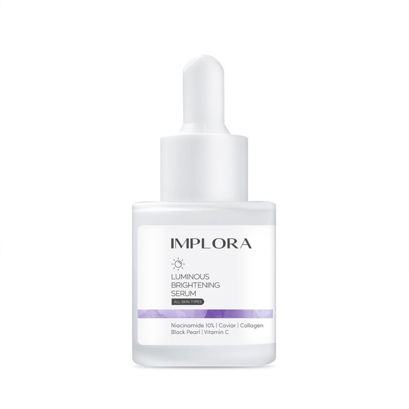 Implora Face Serum 20 ml - Luminous Brightening Serum/Acne Serum/Midnight Serum/Peeling Serum BPOM