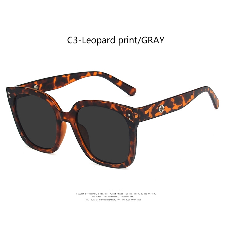 Korean style men's and women's rice nail square KUKU trendy men's and women's fashion sunglasses