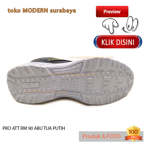 Sepatu pria sepatu casual sneakers tali PRO ATT RM 90 ABU TUA PUTIH