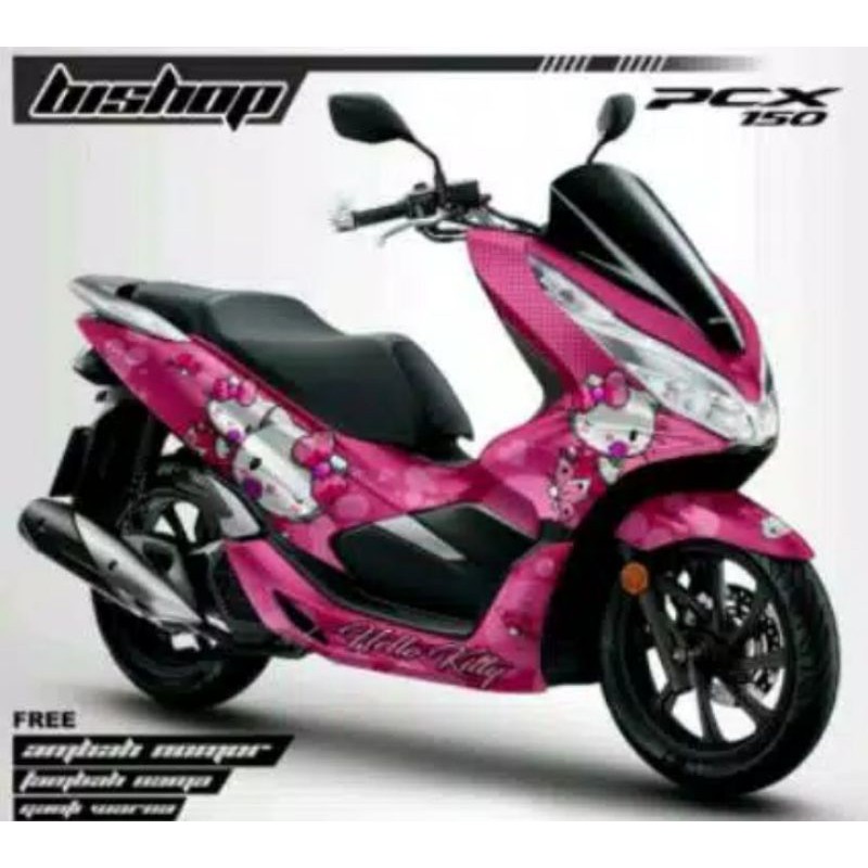 DECAL HONDA PCX FULL BODY PINK HELLO KITTY