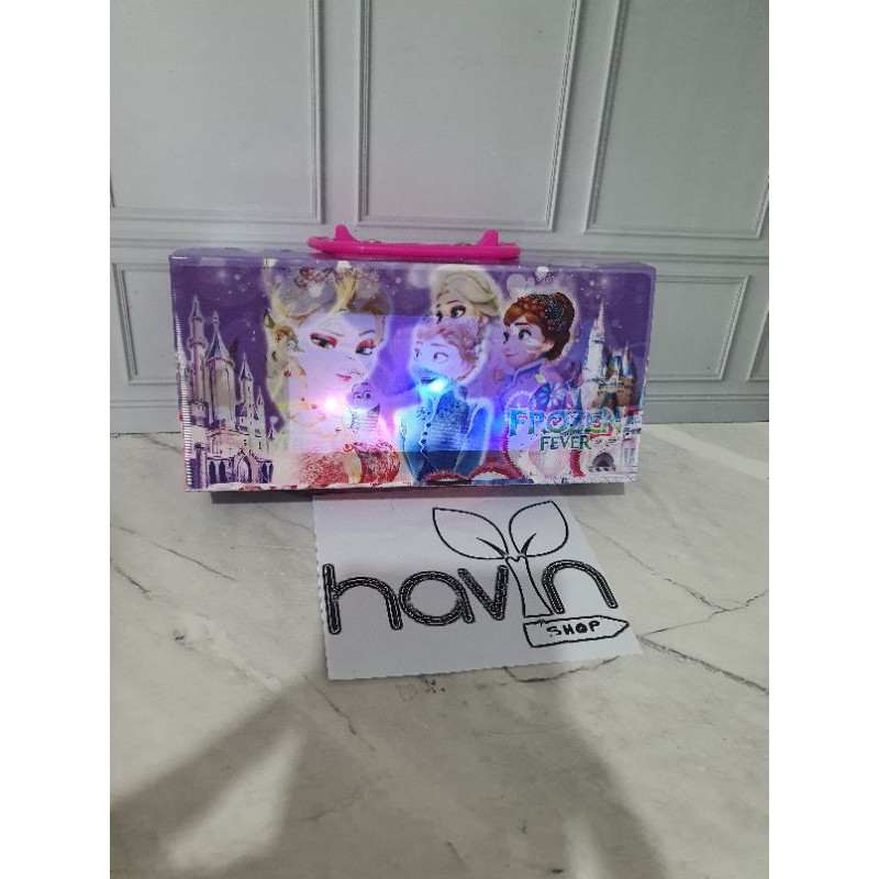 kotak pensil KODE password ada LAMPU/pencil case/KODE LED-FROZEN kodeLED