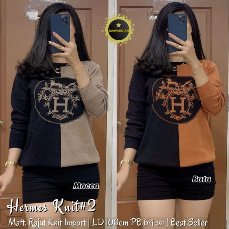 baju wanita atasan Hermes knit#2 by mawardiah