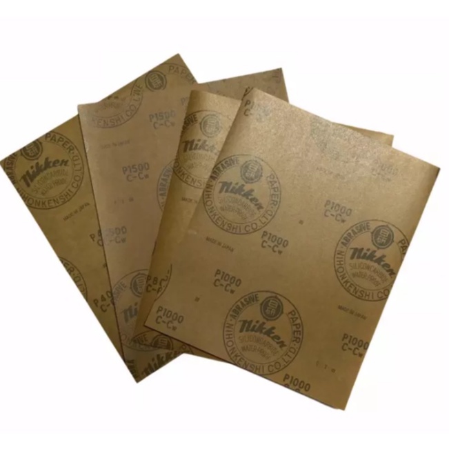 AMPLAS KERTAS NIKKEN / Amplas Air / Abrasive Paper Waterproof Merk Nikken / Amplas Nikken Grid # 60 80 100 120 150 180 220 240 320 360 400 600 800 1000 1500