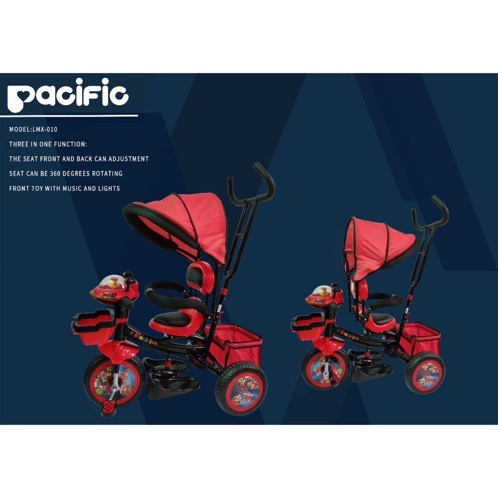 Sepeda Anak Roda Tiga Pacific LMX-010 Sepeda Stroller Tricycle