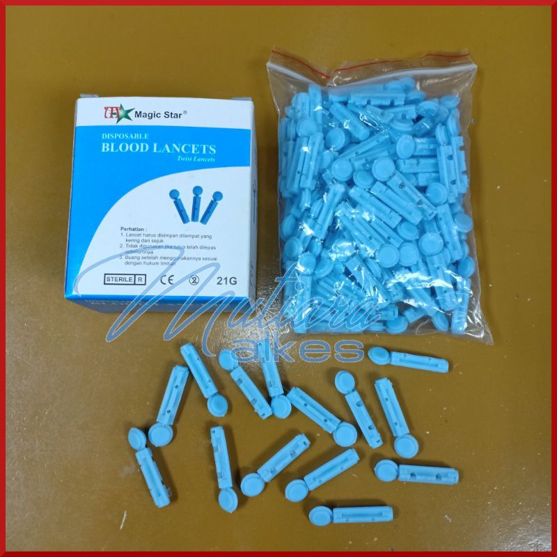 Jarum Bekam Halus - Blood lancet Magicstar 21G isi 100pcs