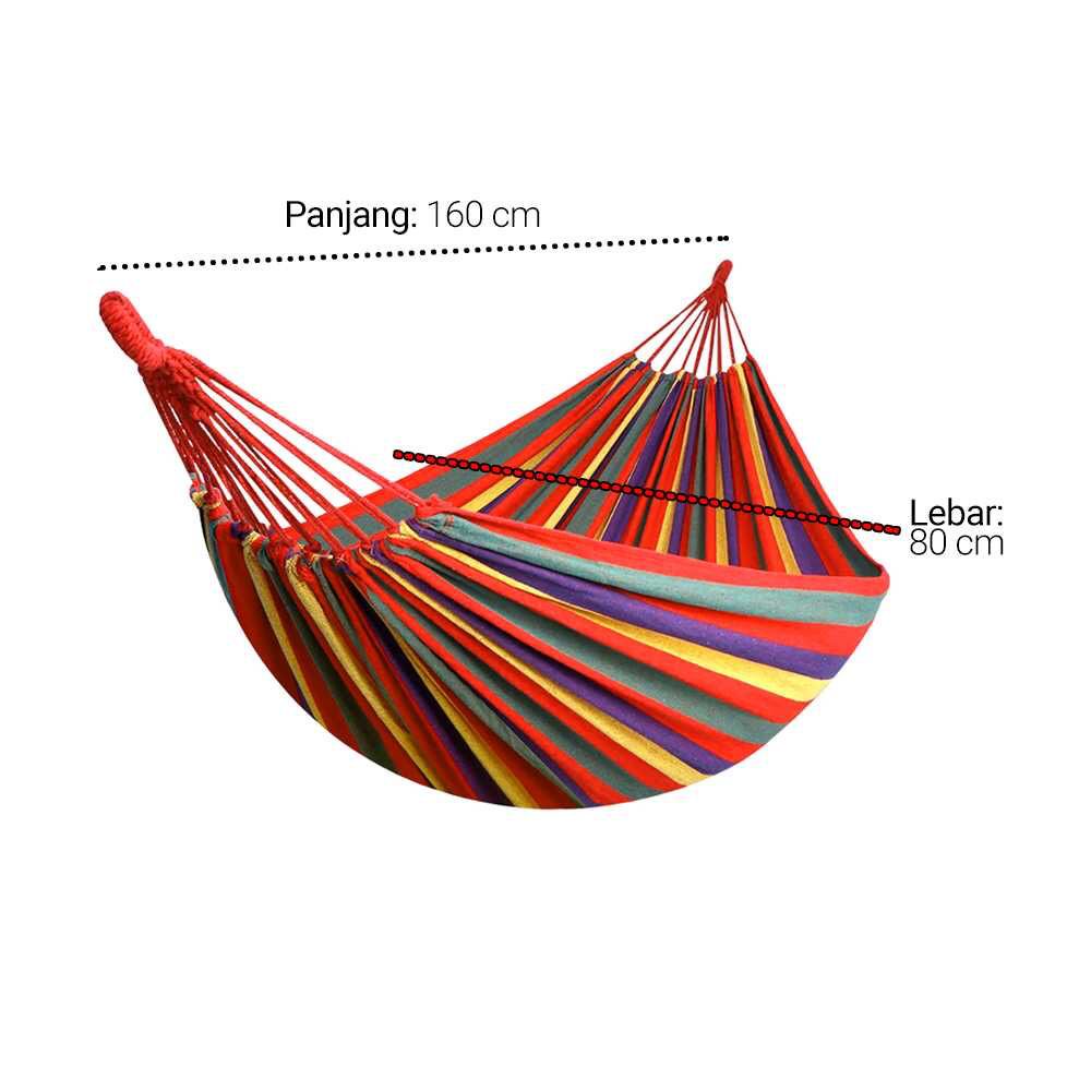 Tempat Tidur Gantung Kanvas Ayunan Pohon Jaring Kasur Gantung Taman Double Thick Canvas Hammock