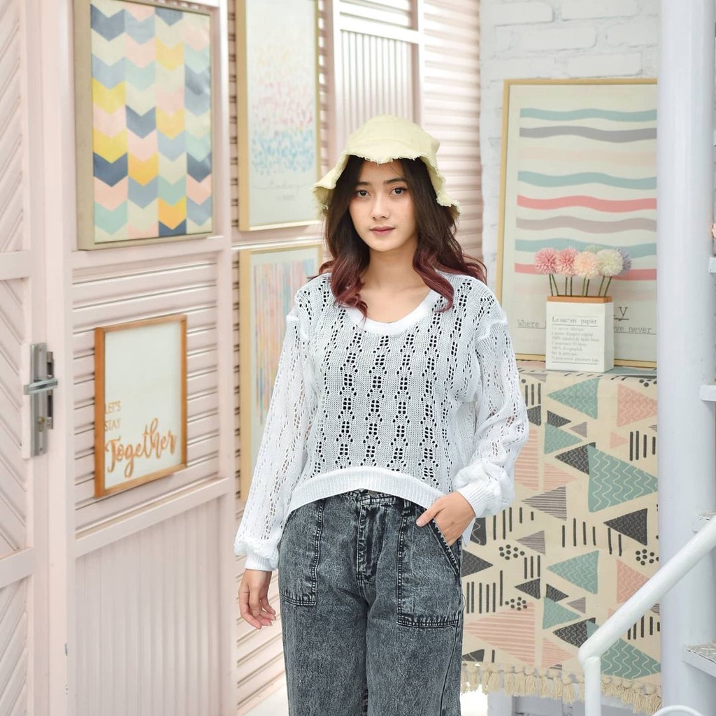 Sweater Lea moon Outwear Rajut Wanita Terbaru