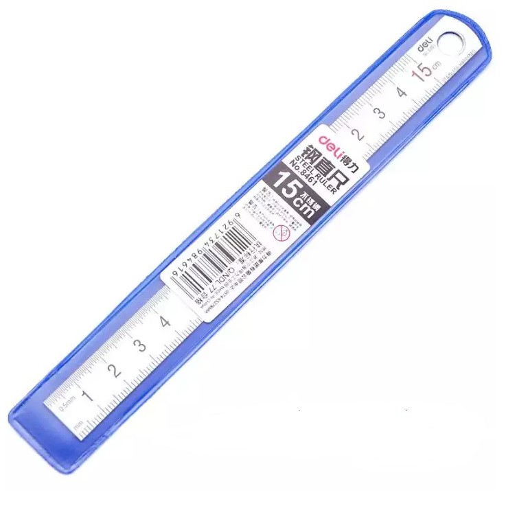 

PENGGARIS MISTAR BESI 15 CM STAINLESS DELI 8461 TEBAL DRAFTING MISTAR SEKOLAH