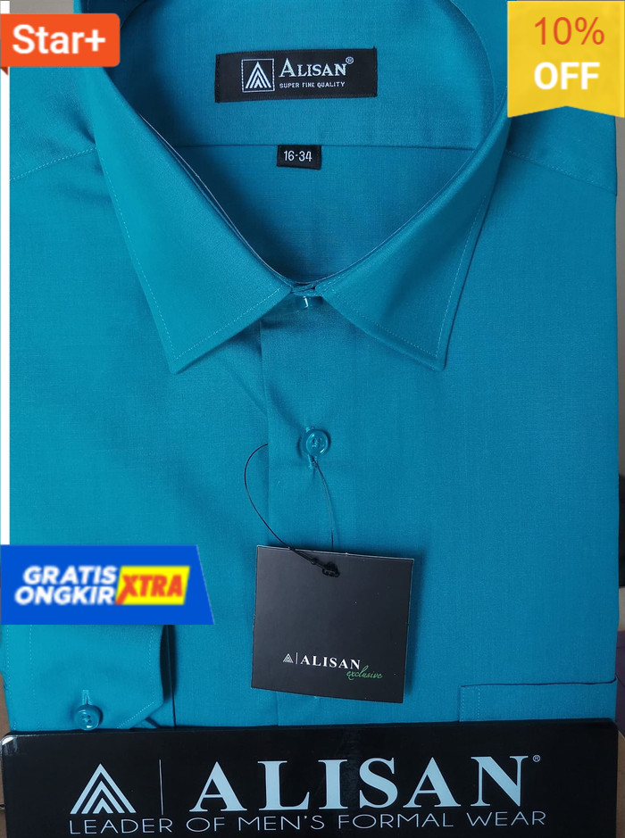 Hijau Tosca S ALISAN Kemeja Polos Reguler Lengan Panjang//Toscsa//  Terlaris Terlaris
