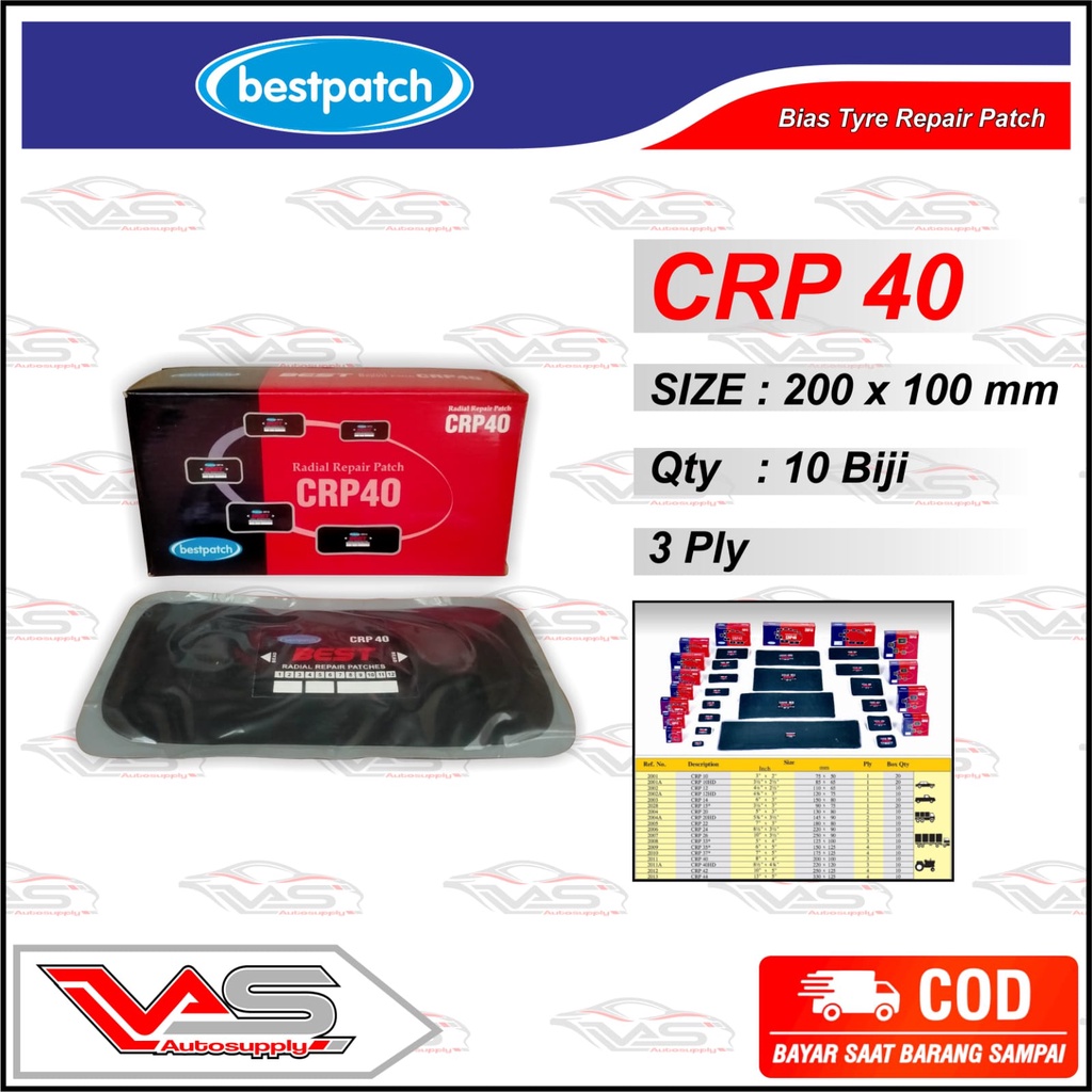 Jual Crp Bestpatch Radial Tire Patch Box Isi Pcs Shopee Indonesia