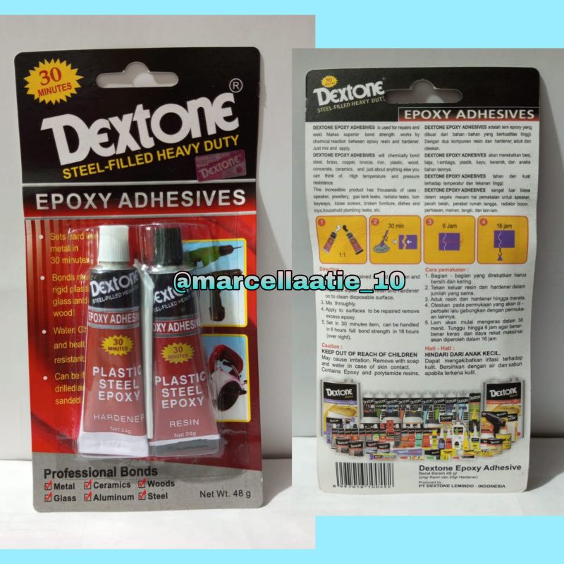 

1 pcs Lem Besi Plastik Dextone 30 menit 48 gram